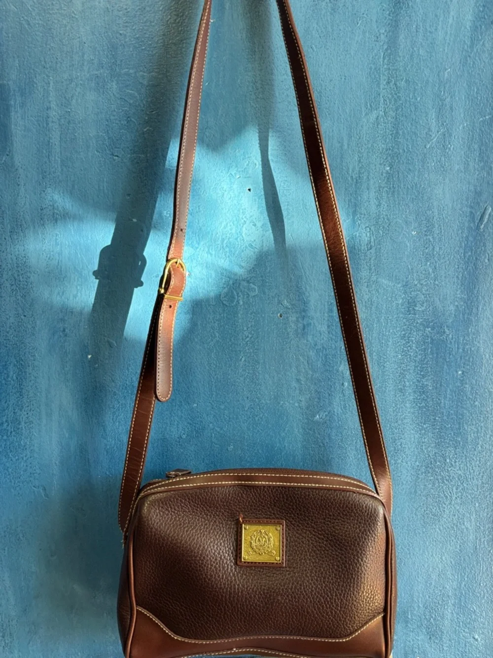 Brown Leather Crossbody Bag for Men